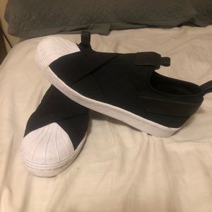 Like new Adidas superstar slip-on (womens 9)